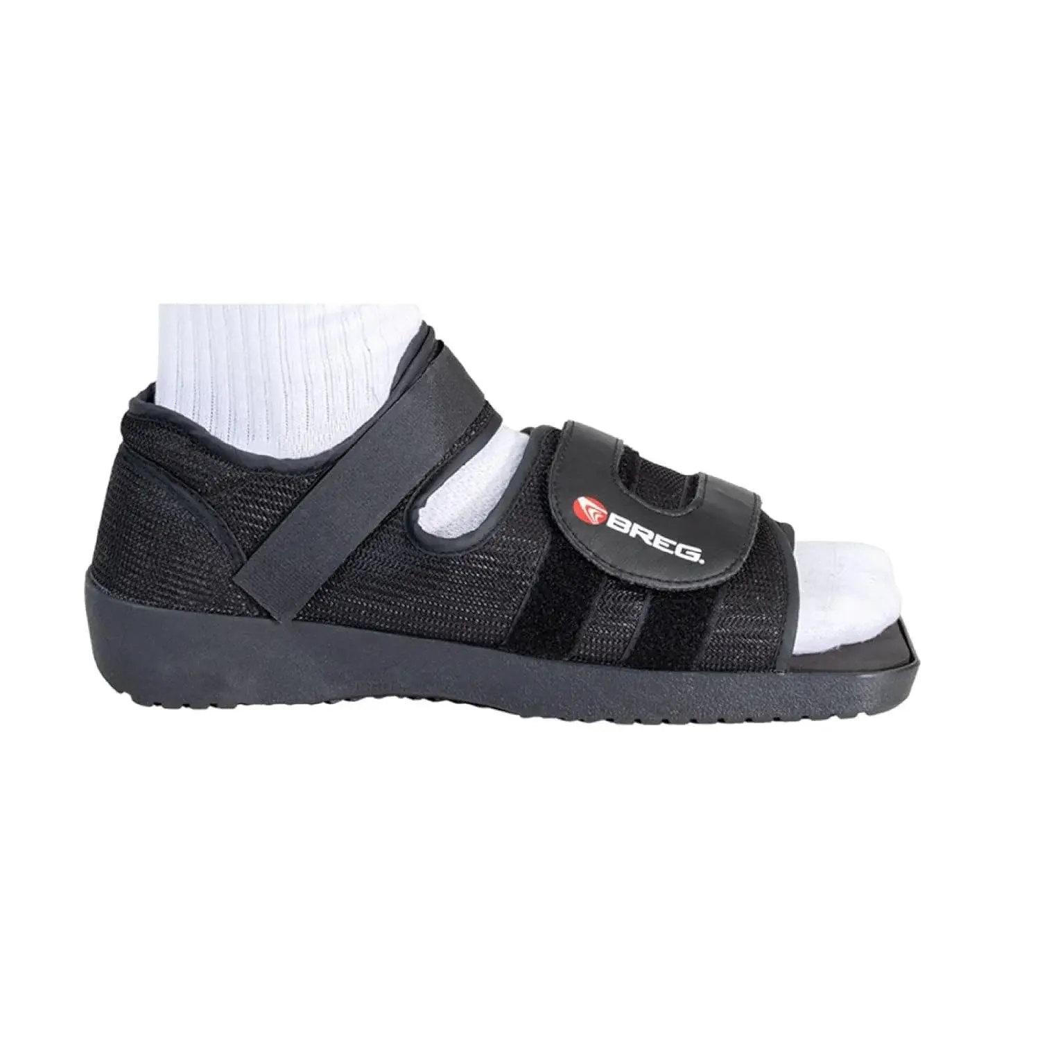 Breg Square Toe Post-Op Shoe, M, Black