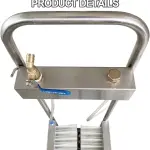 Farm Boot Scrubber with 3-Sided Brushes and Water Spray, Heavy-Duty Stainless Steel Shoe Cleaner Tool for Livestock and Ranch Use