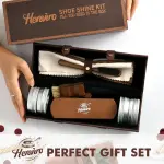 Leather Shoe Polish Kit - Birthday Gifts for Men, Dad, Shoe Shine Kit, Leather Boot Care Kit, Mens Gifts Ideas