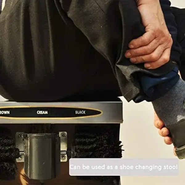 Automatic Induction Shoe Polisher, Portable Electric Cleaner with Stainless Steel Brush for Dust Removal and Polishing Leather Shoes, Easy Use Home Care Kit