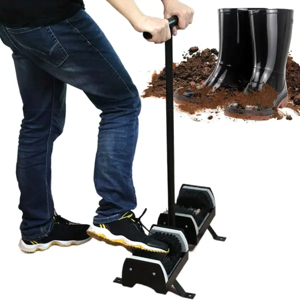Double Sided Garden Boot Scraper Brush - Heavy Duty Mud Remover Tool for Clay, Grass & Dirt - Essential Shed Accessory for Outdoor Cleaning & Maintenance