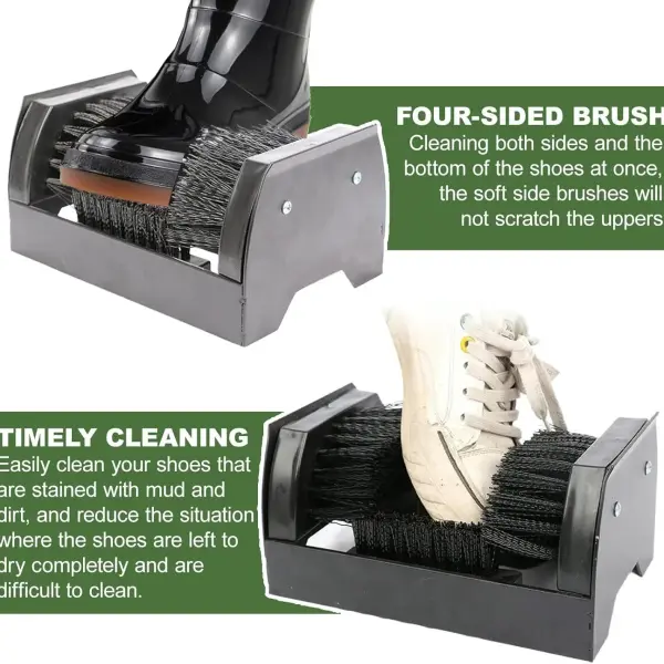 Double Sided Garden Boot Scraper Brush - Heavy Duty Mud Remover Tool for Clay, Grass & Dirt - Essential Shed Accessory for Outdoor Cleaning & Maintenance
