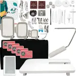 Bernette B79 6" x 10" Combo Sewing & Embroidery Machine Deluxe 160 Embroidery Spools with Premium Accessory & Designs Package