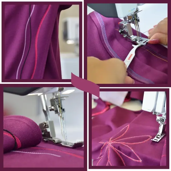 Bernette b62 AIRLOCK Coverstitch Machine | Air Threading, LED Light | Professional Cover Stitching for Knit & Stretch Fabrics