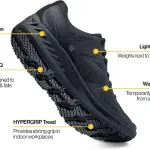 Shoes for Crews Women's Slip-Resistant Work Sneakers - Comfortable, Lightweight, Water-Resistant & Non-Slip Safety Shoes for Women - Ideal for Food Service, Healthcare, Retail & More - Vitality II