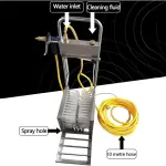 Stainless Steel Boot Cleaning Brush with Water Spray Gun - Effective Mud Removal Tool for Hard-to-Reach Areas, Ideal for Outdoor Gear & Footwear Maintenance