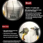 Stainless Steel Boot Cleaning Brush with Water Spray Gun - Effective Mud Removal Tool for Hard-to-Reach Areas, Ideal for Outdoor Gear & Footwear Maintenance