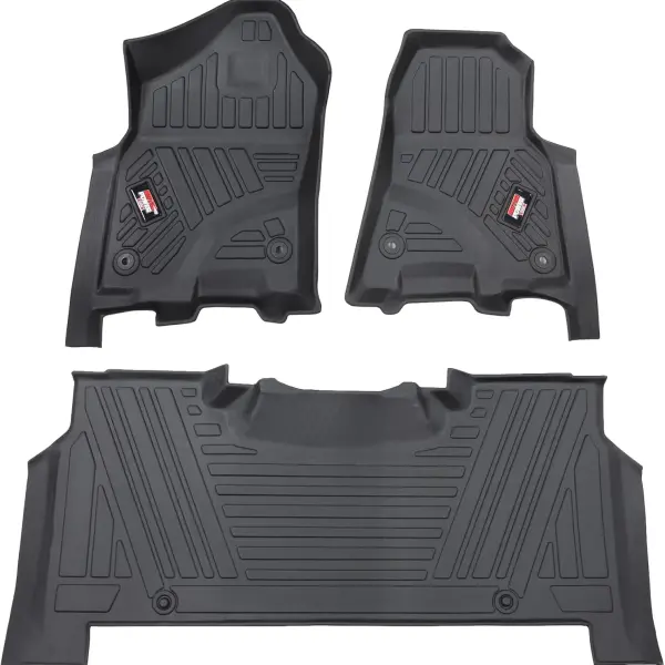 MotorPower Care, 3D TPE Floor mat, for Compatible with fits/ 2019 to 2024 Dodge Ram 1500 Crew Cab New Body (NOT for Classic Models) TPE All Weather, Heavy Duty Floor Liner Custom