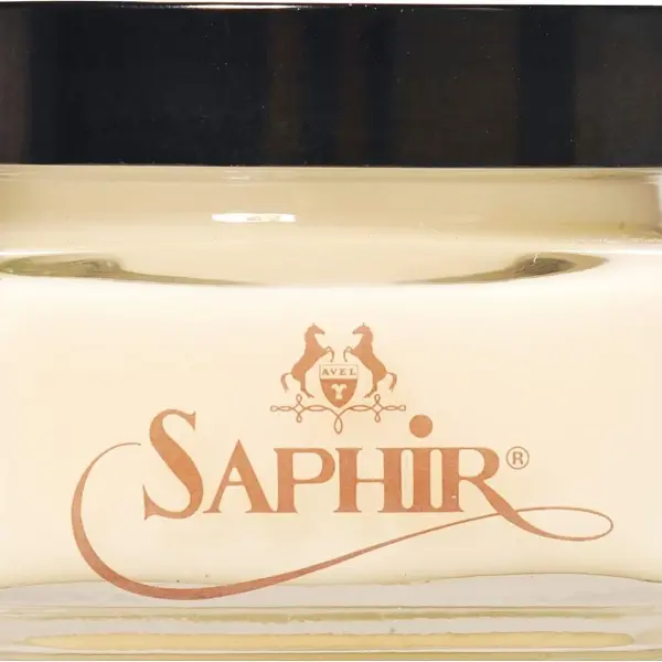 Saphir Medaille d'Or Pommadier Cream 75ml – Natural Cream Leather Shoe Polish, Leather Conditioner for Boots, Handbags