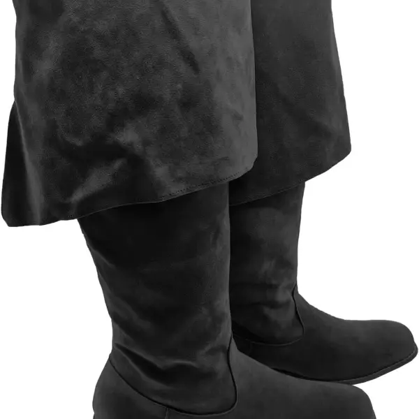 Mens Medieval Pirate Boots Renaissance Viking Captain Boots Halloween Pirate Cosplay Shoes