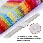 Oiyekntd Knitting Machine, 6.5mm Mid Gauge 150 Stitches Plastic Domestic Knitting Machine with Accessories Household Sewing Tool Set for Women Home Sock Hat Scarf