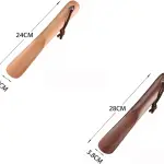 Metal Shoe Horn-Long Shoe Horn Solid Wood Shoe Lifter for Household Lazy People wear Shoes Shoehorn