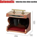 Commercial Electric Shoe Polisher Machine for Hotels - Dual Brush Automatic Cleaner Kit for Leather Shine & Dust Removal (Black Gold) - Professional Shoe Care Solution