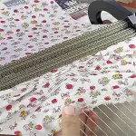 Adjustable Smocking Pleater with 47 Needle Positions and 24 Row Craft Pleats, 0.5cm Even Spacing Fabric Folding Tool for Costume Sewing and Handmade Garment Decoration Projects(Black)