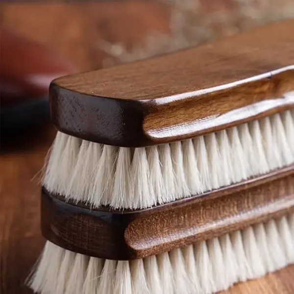 Wool Solid Wood Shoe Brush with Super Soft Bristles Does Not Damage Shoes for Cleaning