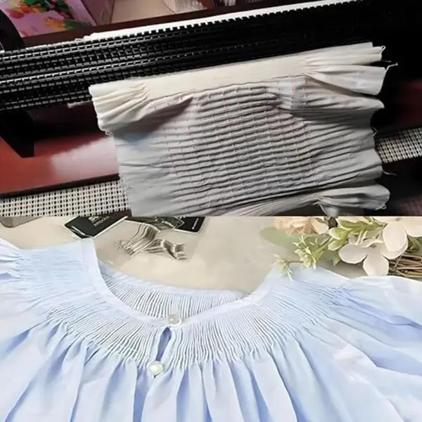 Adjustable Smocking Pleater,24 Row Pleat Sewing Machine with Sewing Needles & Tool Kit,47 Needle Positions Adjustable Closeness & Depth,for Costume & Craft Sewing