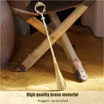 Premium Long Handle Shoe Horn Boot Spoon Easy Wear Helper for Seniors Adults Handmade Brass Shoe Spoon Boot Shoe Horn Shoes Horns Shoe Wearing Tool,A1