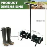 Outdoor Boot Scrubber Brush with Handle - Efficiently Cleans Mud & Dirt from Shoe Soles - Ideal for Garden, Front Door & Outdoor Use - Durable & Easy to Use