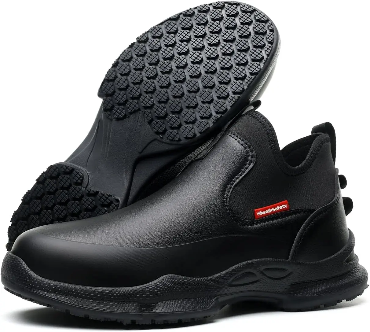 Hiwell Chef Shoes Waterproof Oilproof Comfortable Anti Slip Shoes for Men, Food Service Chef Kitchen Non Slip Work Shoe