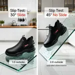 Hiwell Chef Shoes Waterproof Oilproof Comfortable Anti Slip Shoes for Men, Food Service Chef Kitchen Non Slip Work Shoe