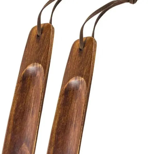 2pcs Shoe Horn Wooden Long Handled Shoehorn for Old Pregnant Men Women Kids Boots Shoes