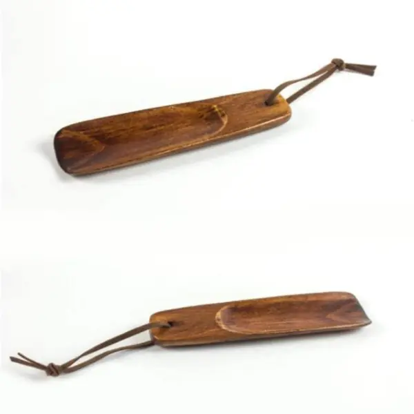 2pcs Shoe Horn Wooden Long Handled Shoehorn for Old Pregnant Men Women Kids Boots Shoes