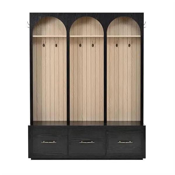 Hall Tree with Bench and Shoe Storage, Entryway Coat Rack with 8 Hooks, Clothes Racks for Hanging Closet, Mudroom Bench with Storage and Seating, Garment Storage Rack,A-1