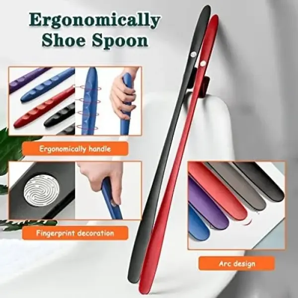 Long Handle Shoe Horn & Magnetic Boot Lifter - Easy Footwear Access Tool for Seniors, Elderly, Disabled & Pregnant Women - Enhance Comfort & Independence