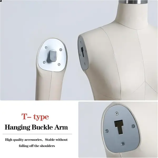 Adjustable XL Soft Foam Dress Form Mannequin with Arms - Tailor Dummy for Sewing, Fashion Design, Alterations, Pin-Friendly Female Model, Craft & Dressmaking Tool 86