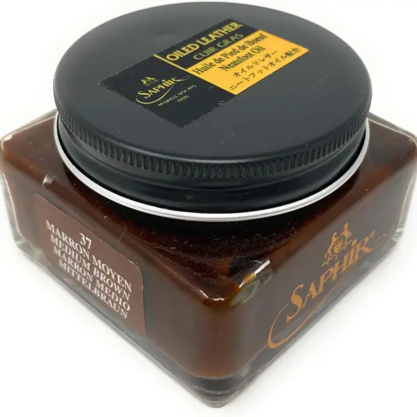 SAPHIR Medaille d’Or Oiled Leather Cream with Neatsfoot Oil for Nourishing and Water Repellence