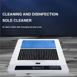 Automatic Induction Shoe Cleaner Polisher, Fully Automatic Sole Cleaning Machine with 5L Water Tank & 331LBS Capacity, Wet Brushing + Drying for Cleanroom, Dust-Free Workshop