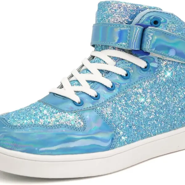 Wooowyet Glitter Shoes Kids High Top Sneakers for Boys Girls Gift Party Birthday Christmas Halloween
