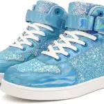 Wooowyet Glitter Shoes Kids High Top Sneakers for Boys Girls Gift Party Birthday Christmas Halloween