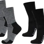 Janus Wool 2 Pack Merino Wool Socks for Women Lightweight thermal socks for women and teens Moisture-wicking winter essential