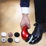 Portable Handheld Automatic Electric Shoe Brush Shine Polisher 2 Ways Power Supply Leather Care Tools Home Office Use