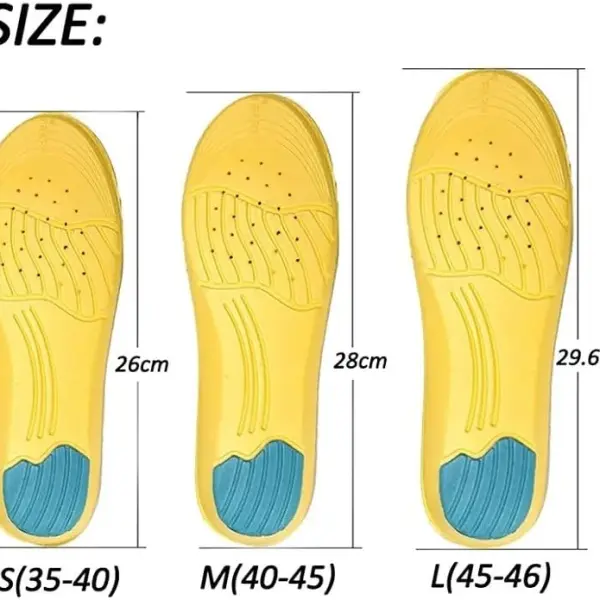 JSEIAJB Shoe Inserts Pad Soft Sport Insoles Memory Foam Breathable Outdoor Running Silicone Gel Heel Cushion Insole