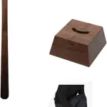 Long Handle Wooden Shoe Horn Boot Spoon Easy Wear Helper Shoehorns for Seniors Adults Kids Pregnant Women, Shoe Spoon Boot Spoons Shoe Wearing Tool Mobility Aid,A75