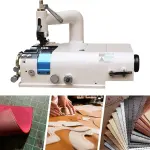 Leather Skiving Machine Head, SM-801 1200RPM Electric Industrial Leather Skiving Thinning Machine Leather Shovel Skin Cutter w/o Brushless Servo Motor for Flat Thinning Leather, Plastic, Rubbe
