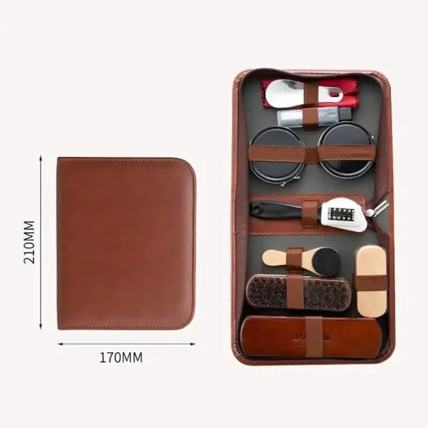 Horse Hair Brush Shoe Polish Set 9 11-piece Care