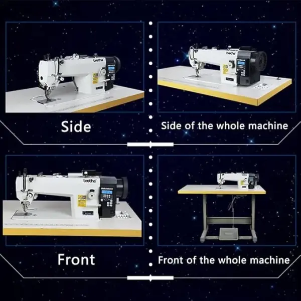 Industrial Fully Automatic Synchronous Sewing Machine with Table Stand and LED Sewing Light DIY 220V