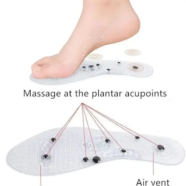 JSEIAJB Insoles Foot Acupressure Shoe Pads Therapy Slimming for Weight Loss Transparent