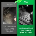 VIWIK Floor Mats Fit for Ford Escape 2020 2021 2022 2023 2024 (Not Hybrid), Car Mats All Weather Custom Floor Liners Full Set 1st and 2nd Row, TPE Car Accessories for Escape Not Hybrid