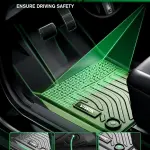 VIWIK Floor Mats Fit for Ford Escape 2020 2021 2022 2023 2024 (Not Hybrid), Car Mats All Weather Custom Floor Liners Full Set 1st and 2nd Row, TPE Car Accessories for Escape Not Hybrid