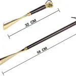 Long Handle Shoe Horn and Boot Spoon Easy Wear Helper Shoehorns for Seniors and Adults with Wide Feet Durable Shoe Wearing Tool for Shoes and Boots,Lion58