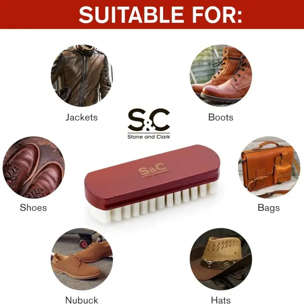 Crepe Suede Brush for Shoes, Furniture, Boots, Bags, Belts - Natural Suede Shoe Cleaner Made with Crepe Ribbon, Red Lotus Wood Handle - Nubuck Cleaner for Cleaning, Re-Fluffing & Lifting Nap
