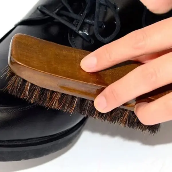 Long Wooden Handle Brush Shoe Boot Varnish Shine Clean Degrease for Scrub Boots Care Kit