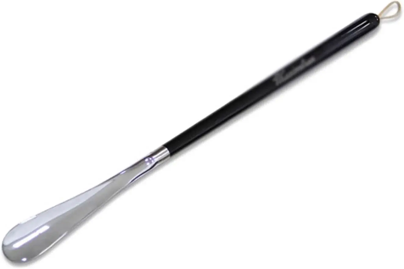 Extra Long 27.6 Inch Wooden Shoe Horn Boot Spoon Easy Wear Helper for Seniors Adults Men Women Kids Shoe Helper Shoe Spoon Boot Spoons Shoehorns,Silver