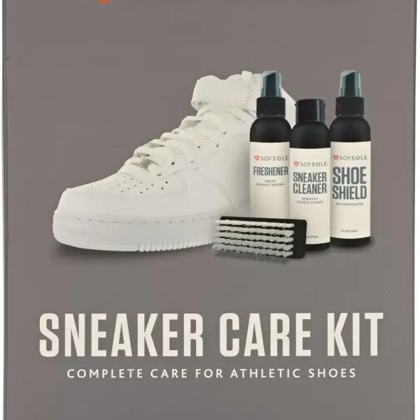 Sof Sole Shoe Care Kit with Cleaner, Shoe Shield Waterproofer and Scrub Brush for Sneakers and Boots