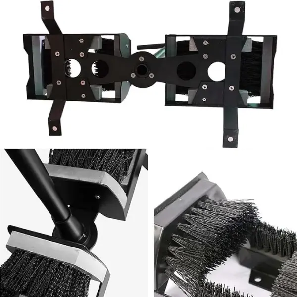 Double Foot Shoe Cleaner - Heavy-Duty Boot Scrubber with Sturdy T-Handle & Anti-Slip Base, Perfect for Mud/Dirt Removal, Ideal for Garden, Farm & Entryway Use