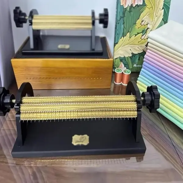 Adjustable Smocking Pleater,24 Row Pleat Sewing Machine with Sewing Needles & Tool Kit,47 Needle Positions Adjustable Closeness & Depth,for Costume & Craft Sewing (Black)